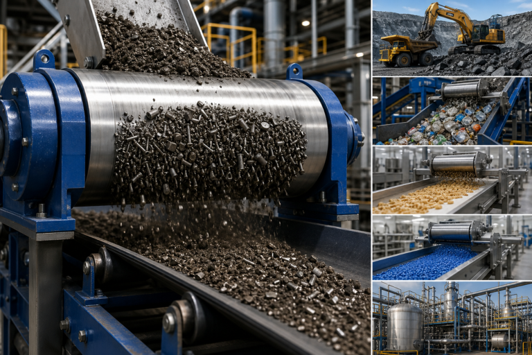 Typische Einsatzbereiche von Magneten für Magnetabscheider in der Industrie
