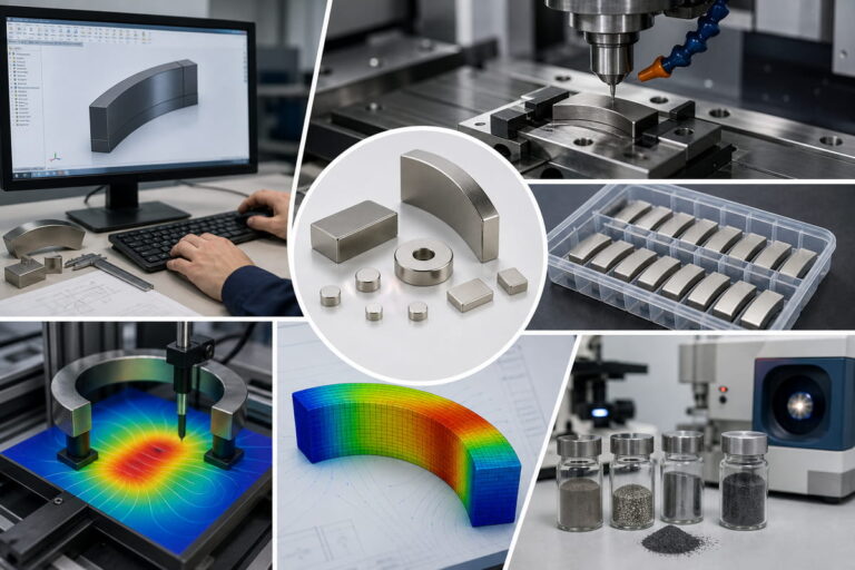 Dienstleistungen zur Herstellung von Prototypen maßgeschneiderter NdFeB-Magnete