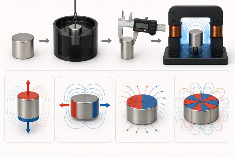Magnetisierung des Magneten nach der Bearbeitung