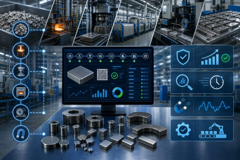 Rückverfolgbarkeit und Produktionskontrolle bei der Herstellung von NdFeB-Magneten