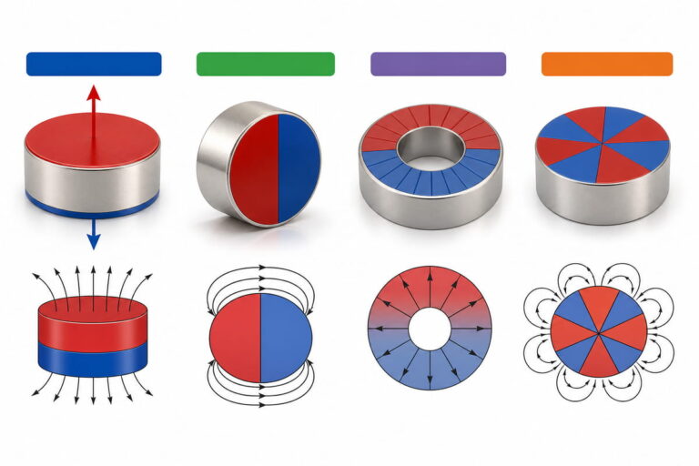 Neodym-Magnete – Übliche Magnetisierungsrichtungen