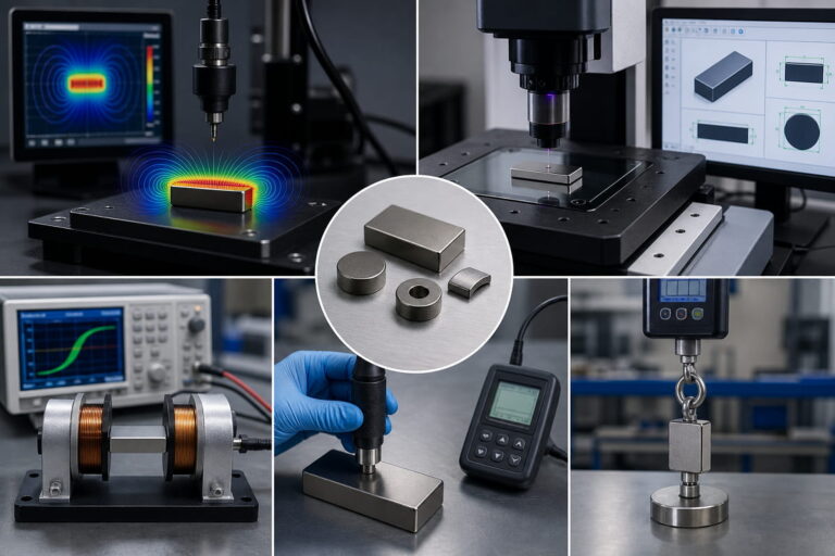 Qualitätsprüfung von Sensoren und Elektronikmagneten