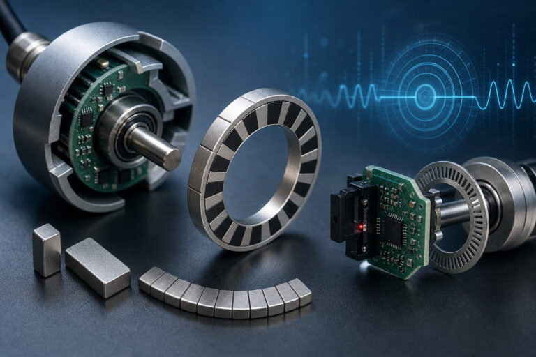 Sensor- und Elektronikmagnet für magnetische Encoder