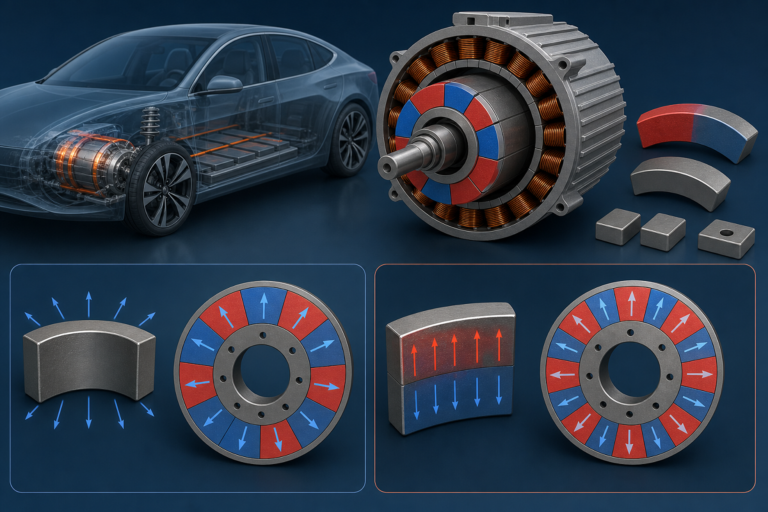 Typische Magnetisierungsverfahren für Magnete in Elektromotoren von Elektrofahrzeugen