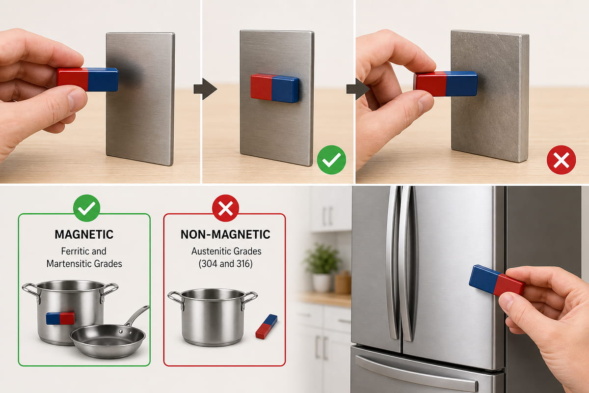 So prüfst du, ob ein Metall magnetisch ist