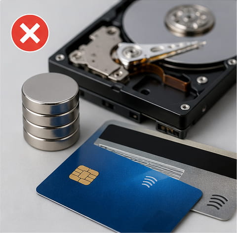 Halten Sie sie von elektronischen Geräten fern