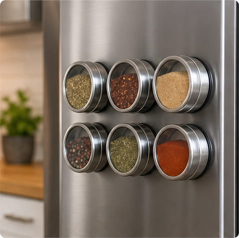Magnetische Gewürzregale