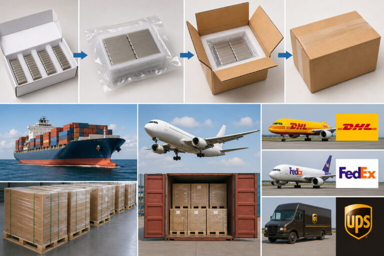 Verpackung und Versand von Neodym-Stabmagneten
