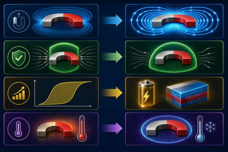 Zusammenhang zwischen den magnetischen Eigenschaften von Neodym-Magneten