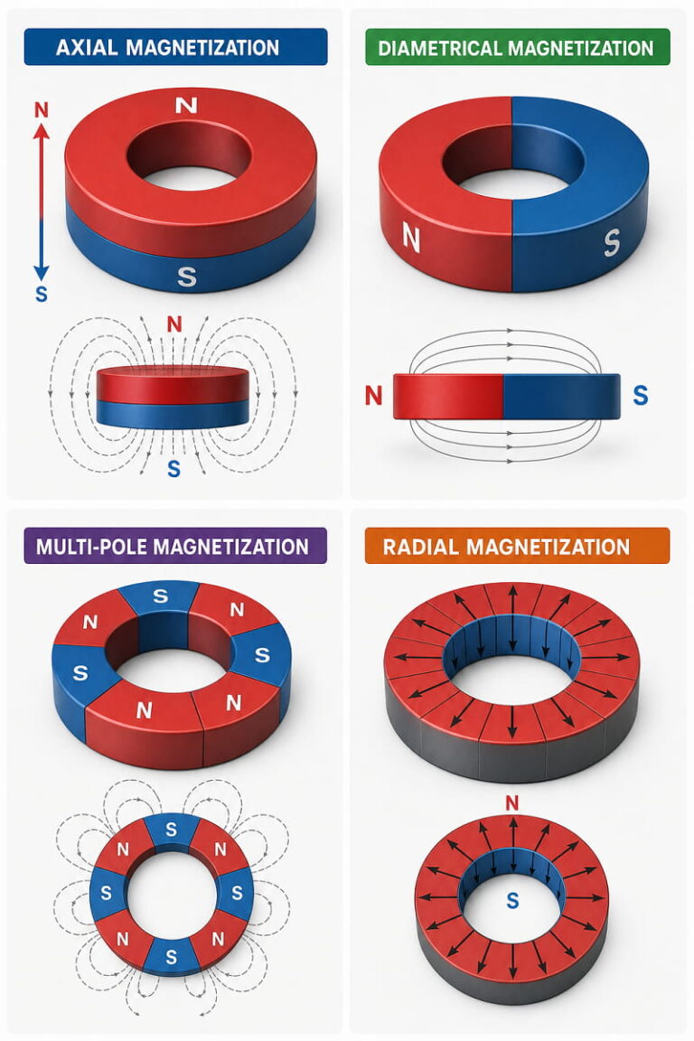 Optionen zur Magnetisierung von Ringmagneten