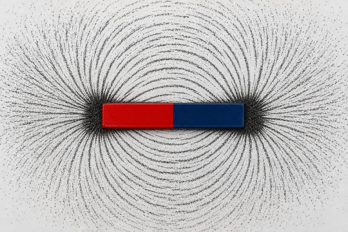 Das Magnetfeld um einen Stabmagneten