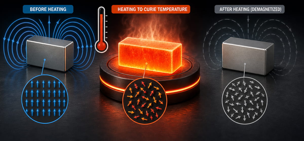 Thermal Demagnetization (Heat)
