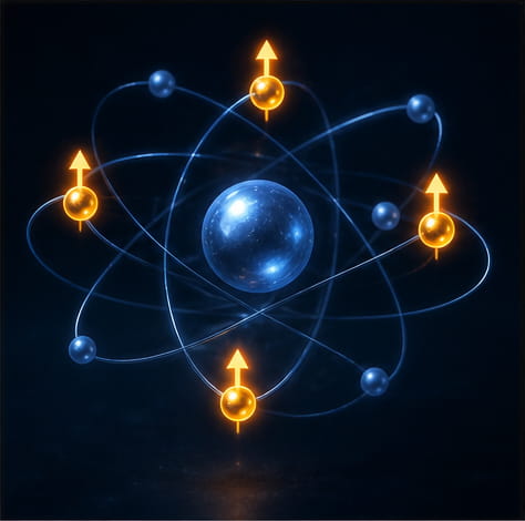 Ungepaarte Elektronen eines Neodym-Magneten