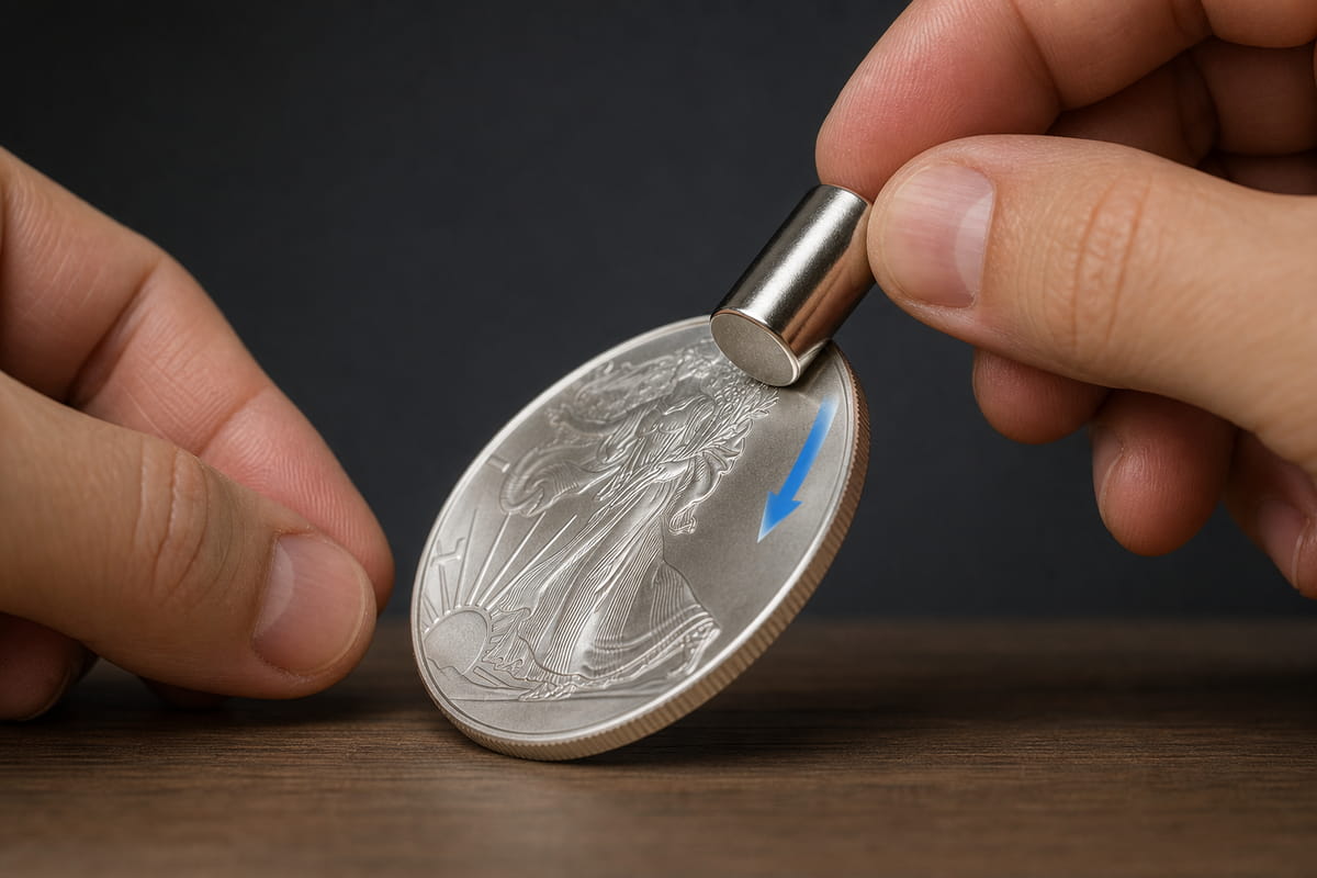 Silber mit einem Magneten prüfen