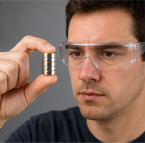 Tragen Sie eine Schutzbrille
