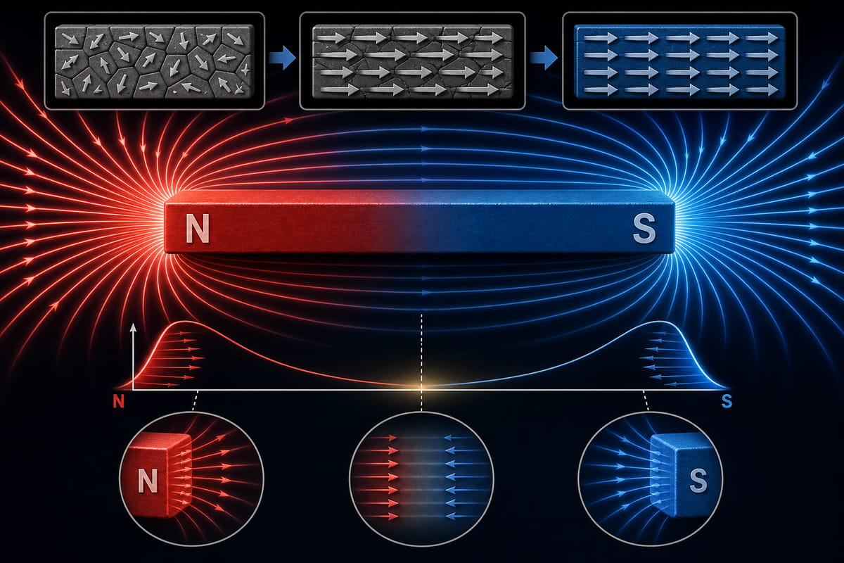 Warum sind die Pole von Stabmagneten so stark?