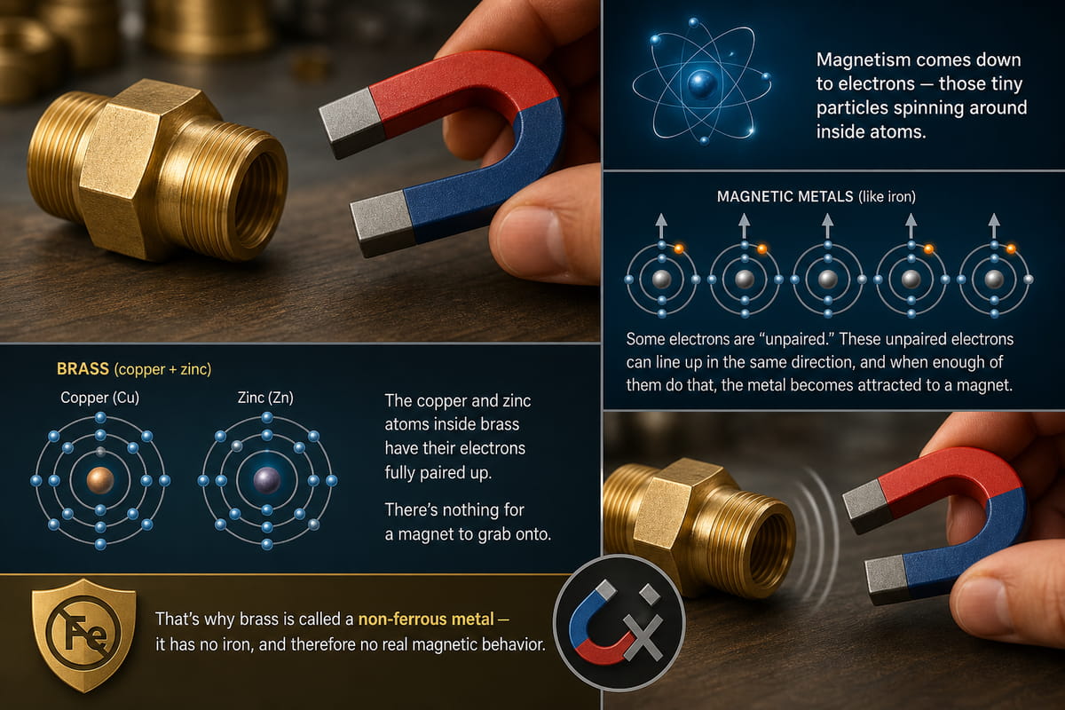 Warum Messing nicht magnetisch ist