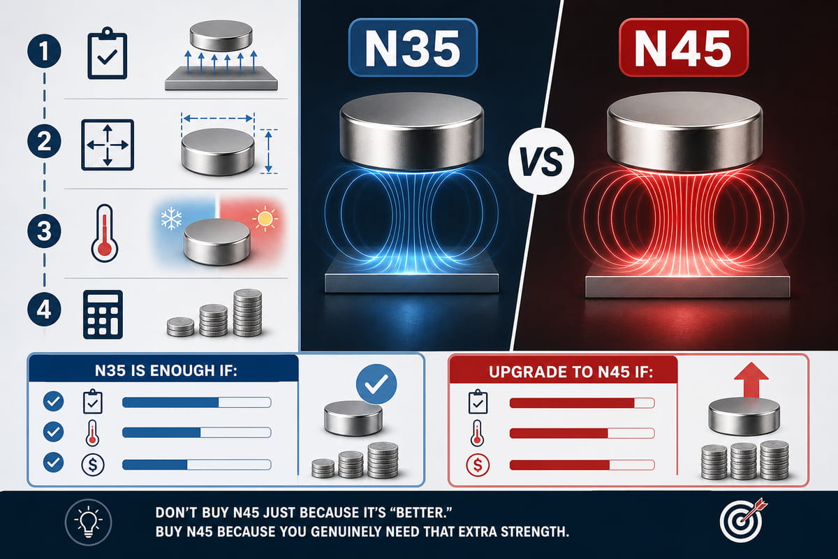 Kosten-Nutzen-Analyse: N35- vs. N45-Magnete