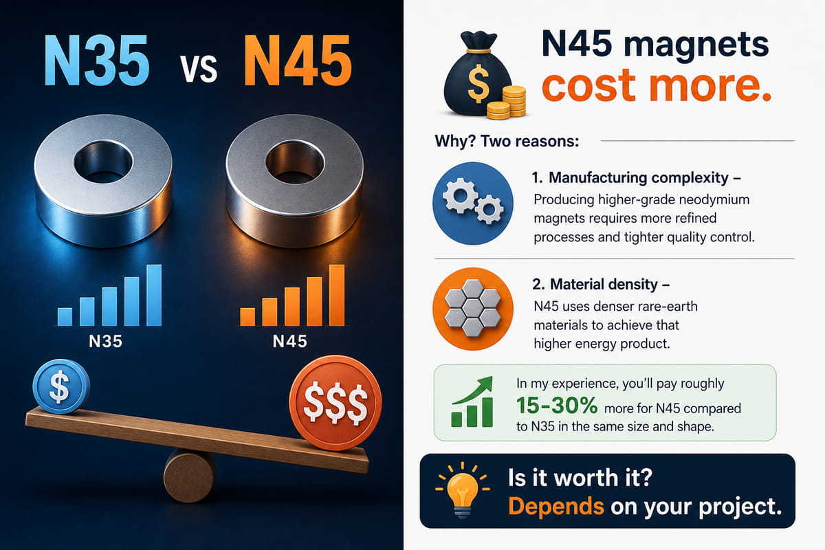 Preisvergleich: N35- und N45-Magnete