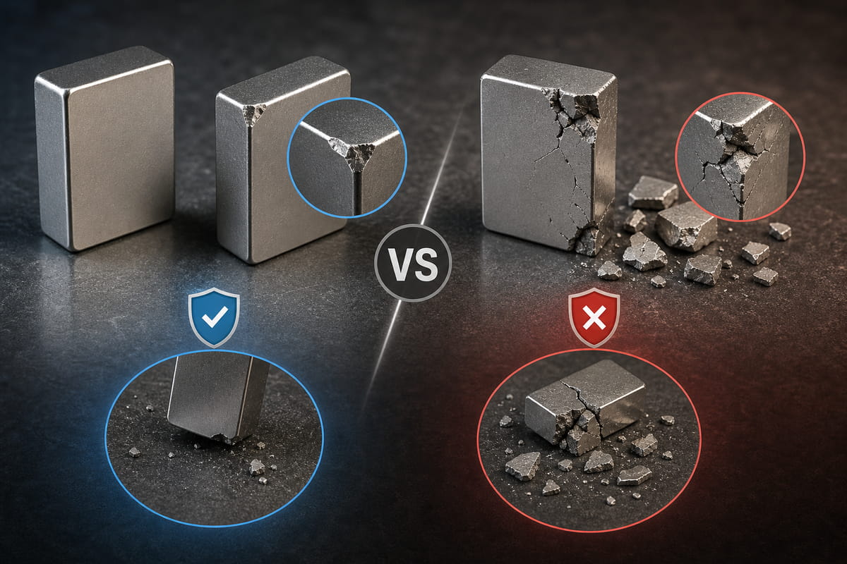 N35- vs. N52-Magnete: Haltbarkeit und Sprödigkeit