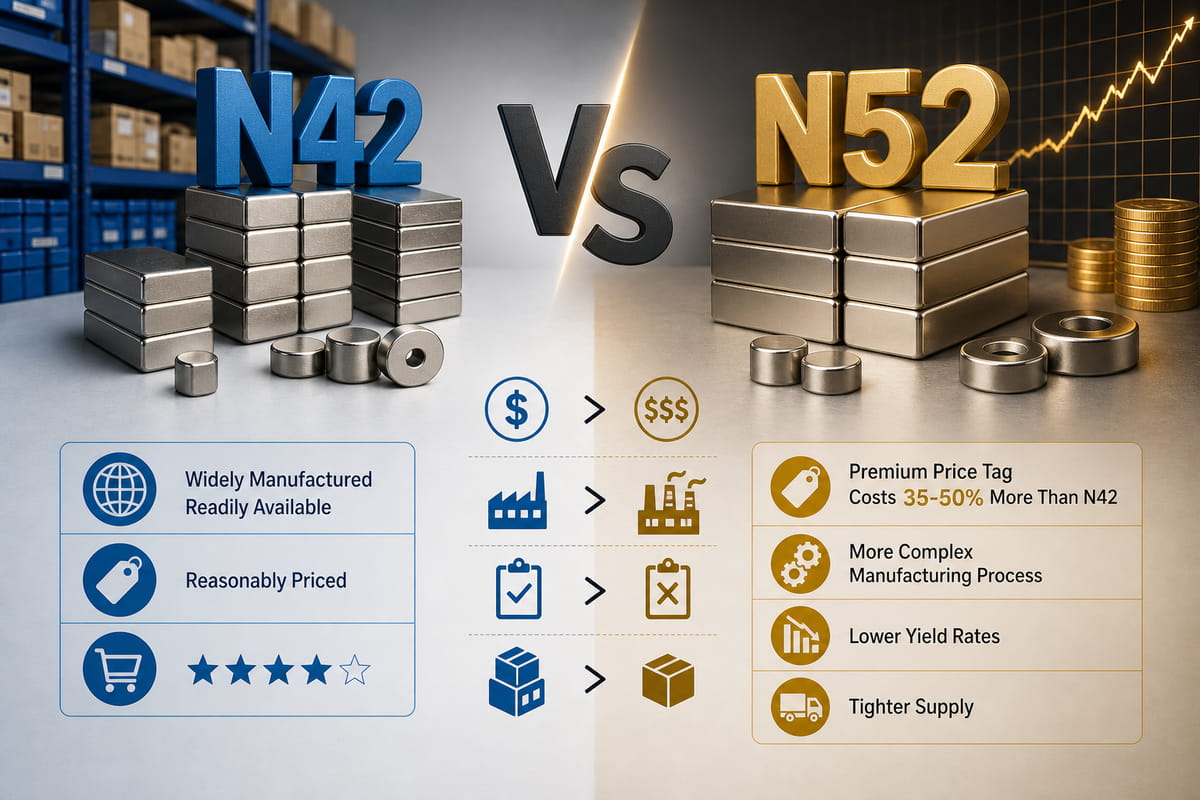 N52- vs. N42-Magnete: Kosten und Verfügbarkeit