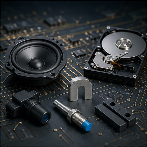 N55-Magnet für Elektronik und Sensoren