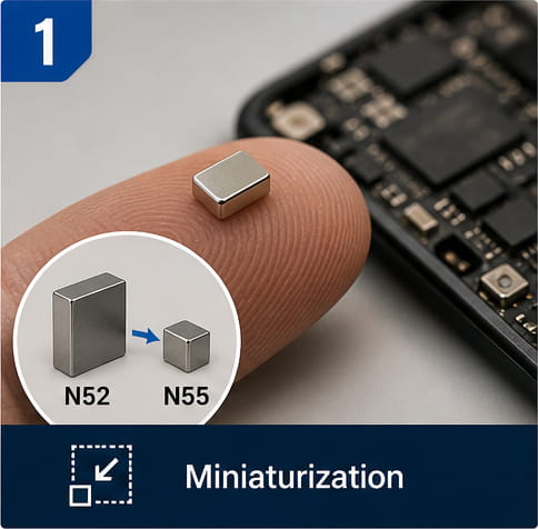 N55-Magnet für die Miniaturisierung