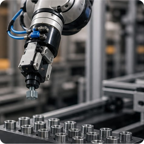 Anwendung eines Greifers an einem Roboterarm