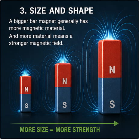 Größe und Form von Stabmagneten