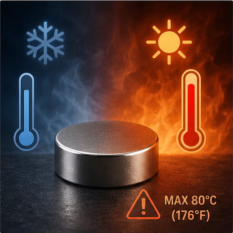 Temperaturempfindlichkeit des N52-Magneten