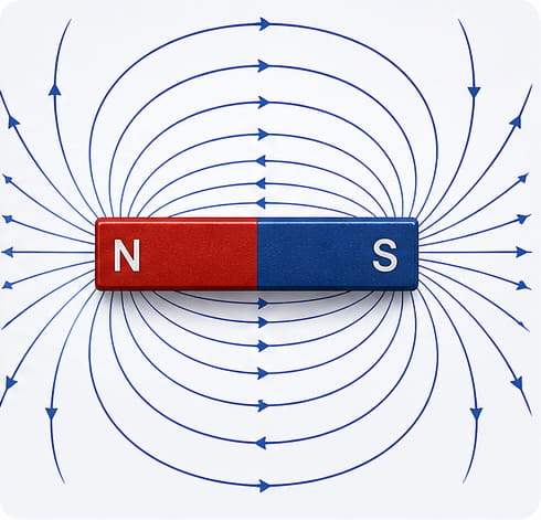 Das Magnetfeld um einen Stabmagneten lässt sich vorhersagen
