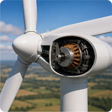 Anwendung von Windkraftanlagen-Generatoren