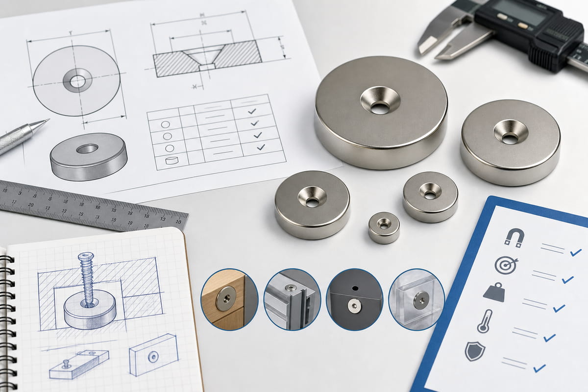 Maßgefertigte Neodym-Magnete mit Senkbohrungen für OEM-Projekte