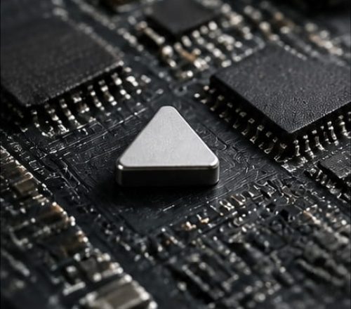 Bild eines dreieckigen Magneten für Elektronik und Sensoren Dreieckiger Magnet für Elektronik und Sensoren